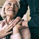 Senior Couple, Woman in wheelchair