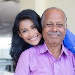 Daughter and Father at home