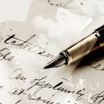 Fountain pen, writing a letter