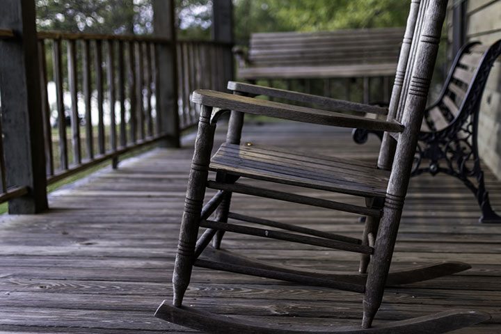 rocking chair on the porch