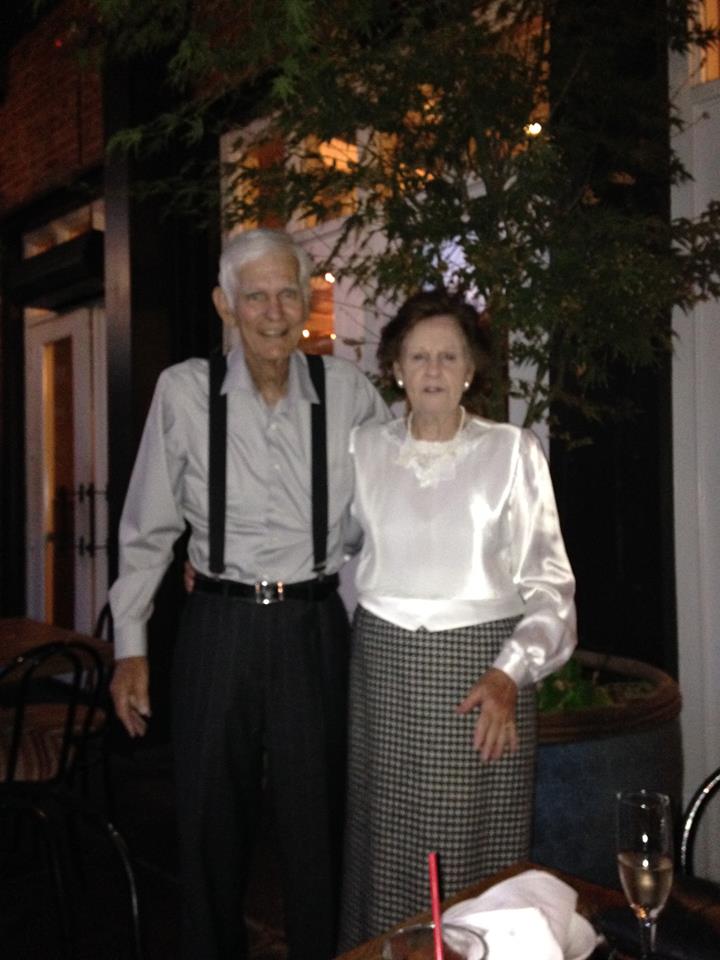 A senior couple, the author's parents