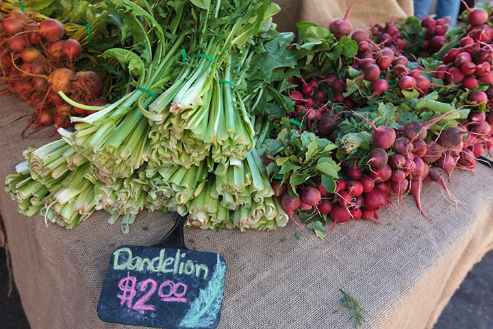 Spring Greens at Farmer's Market