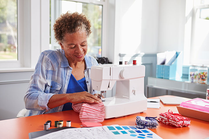 Senior sewing
