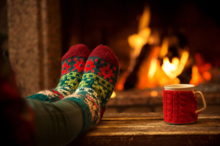 Cozy Socks Fireplace