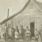 The other photo is of their homestead in Indian Territory in the early 1900's. You can see her to the far right.
