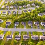 Aerial view of a Cookie Cutter Neighborhood
