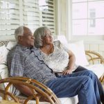 Older couple on a couch